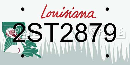2ST2879 Louisiana License Plate