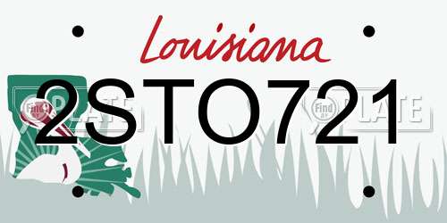 2STO721 Louisiana License Plate
