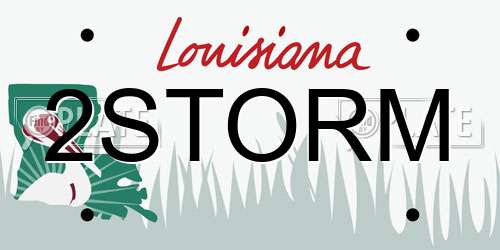2STORM Louisiana License Plate