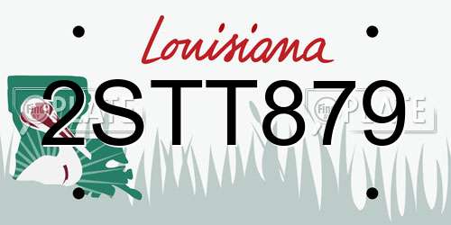 2STT879 Louisiana License Plate