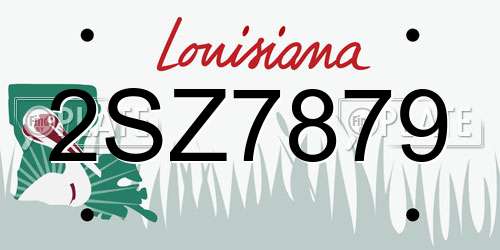 2SZ7879 Louisiana License Plate