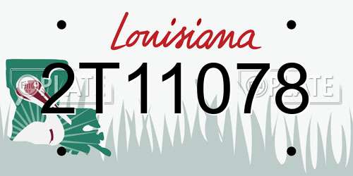 2T11078 Louisiana License Plate