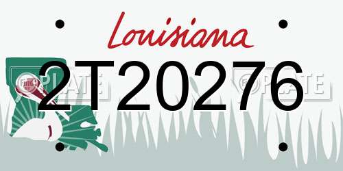 2T20276 Louisiana License Plate