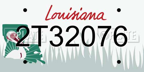 2T32076 Louisiana License Plate
