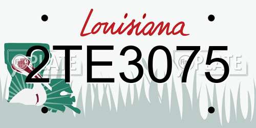 2TE3075 Louisiana License Plate