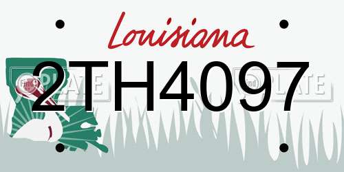 2TH4097 Louisiana License Plate
