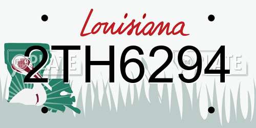 2TH6294 Louisiana License Plate