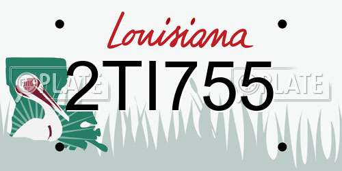 2TI755 Louisiana License Plate