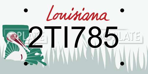 2TI785 Louisiana License Plate
