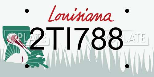 2TI788 Louisiana License Plate