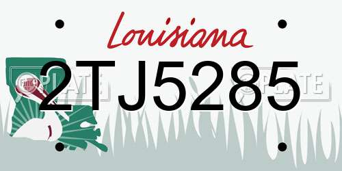 2TJ5285 Louisiana License Plate