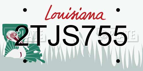 2TJS755 Louisiana License Plate