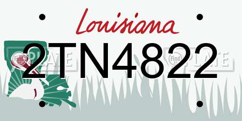 2TN4822 Louisiana License Plate