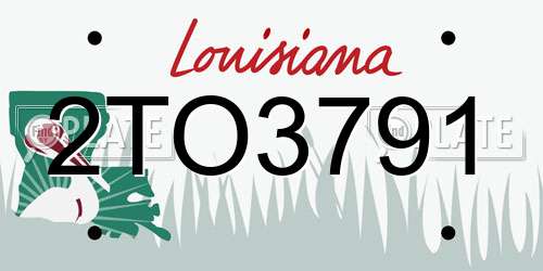 2TO3791 Louisiana License Plate