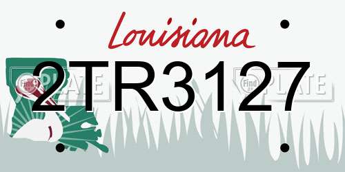 2TR3127 Louisiana License Plate