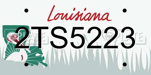 2TS5223 Louisiana License Plate