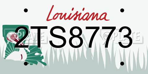2TS8773 Louisiana License Plate