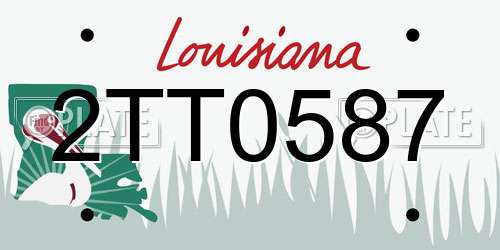 2TT0587 Louisiana License Plate