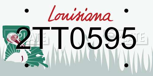 2TT0595 Louisiana License Plate