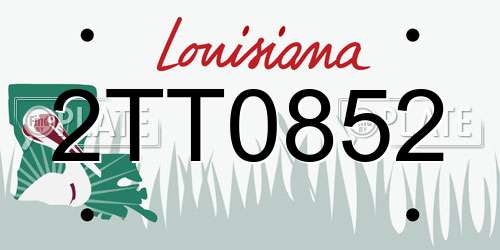 2TT0852 Louisiana License Plate