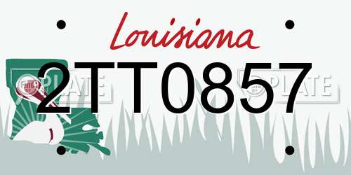 2TT0857 Louisiana License Plate