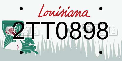 2TT0898 Louisiana License Plate