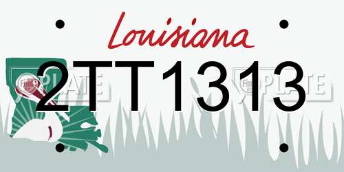 2TT1313 Louisiana License Plate