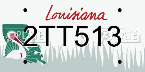 2TT513 Louisiana License Plate