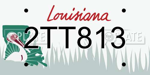 2TT813 Louisiana License Plate