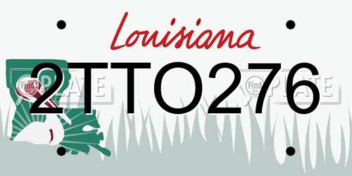 2TTO276 Louisiana License Plate