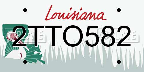 2TTO582 Louisiana License Plate