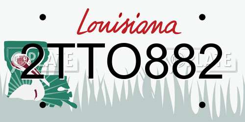 2TTO882 Louisiana License Plate