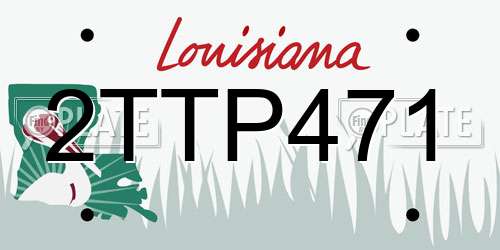 2TTP471 Louisiana License Plate
