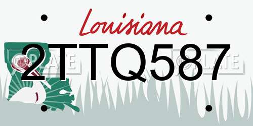 2TTQ587 Louisiana License Plate