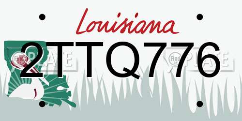 2TTQ776 Louisiana License Plate