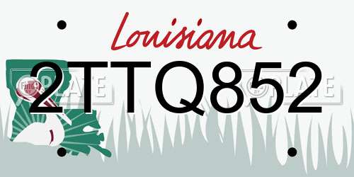 2TTQ852 Louisiana License Plate
