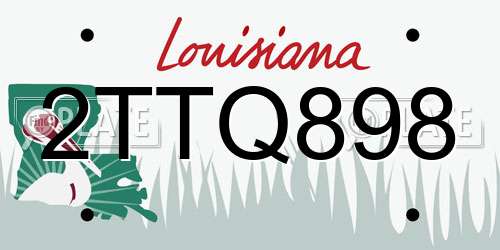 2TTQ898 Louisiana License Plate