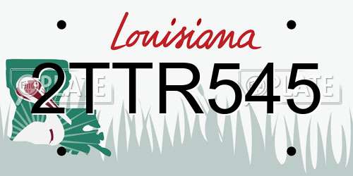 2TTR545 Louisiana License Plate