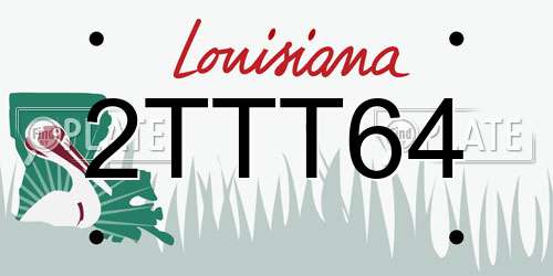 2TTT64 Louisiana License Plate