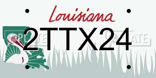 2TTX24 Louisiana License Plate
