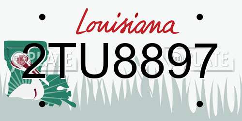 2TU8897 Louisiana License Plate