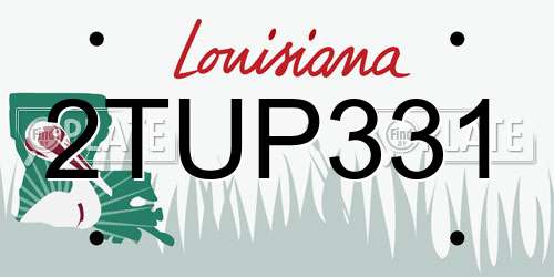 2TUP331 Louisiana License Plate