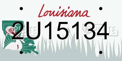 2U15134 Louisiana License Plate