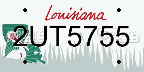 2UT5755 Louisiana License Plate