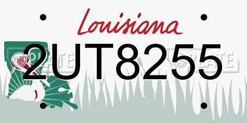 2UT8255 Louisiana License Plate