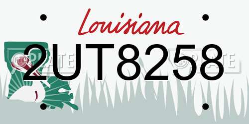 2UT8258 Louisiana License Plate