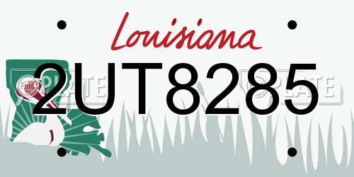 2UT8285 Louisiana License Plate