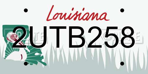 2UTB258 Louisiana License Plate