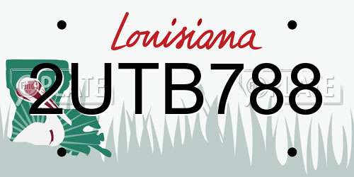 2UTB788 Louisiana License Plate
