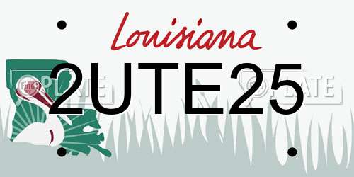2UTE25 Louisiana License Plate